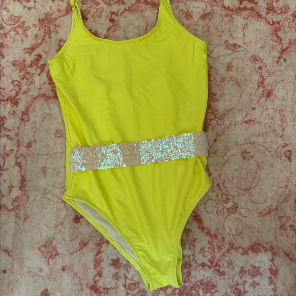 NWOT Stella Cove Girls One Piece Swim with Sequin detail size 12